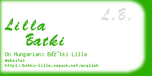 lilla batki business card